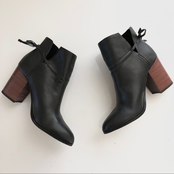 Kelsi Dagger Wesley Black Leather Ankle Bootie - Picture 5 of 13